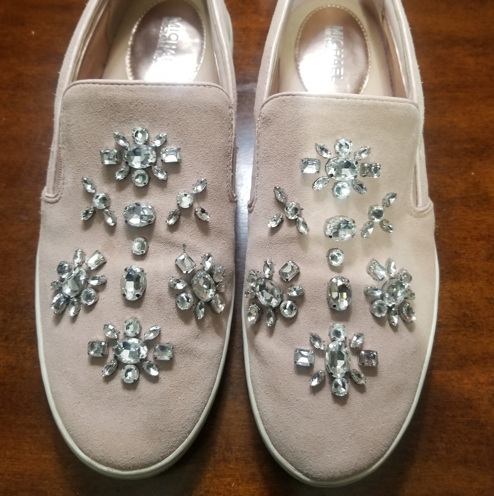WOMEN'S MICHEAL KOR BLING" SLIP-ON SHOES SZ.9M